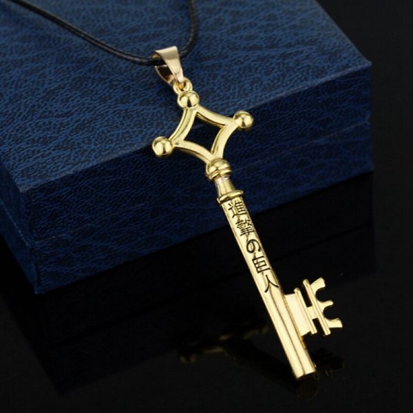 1Pcs Attack On Titan Eren Key Necklace Metal Pendant Necklace Eren Cosplay Jewelry Toy Anime Figure 1 - Attack On Titan Store