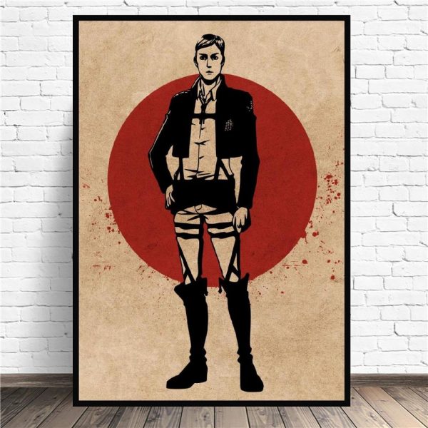 Erwin Smith Anime Art Canvas Poster Print Home Decor Painting No Frame - Attack On Titan Store