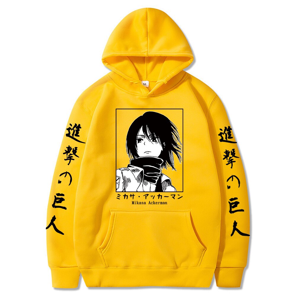 Attack on Titan Hoodie Anime Mikasa Ackerman Printed Sweatshirt Casual Hoodie Clothes Harajuku 4 - Attack On Titan Store