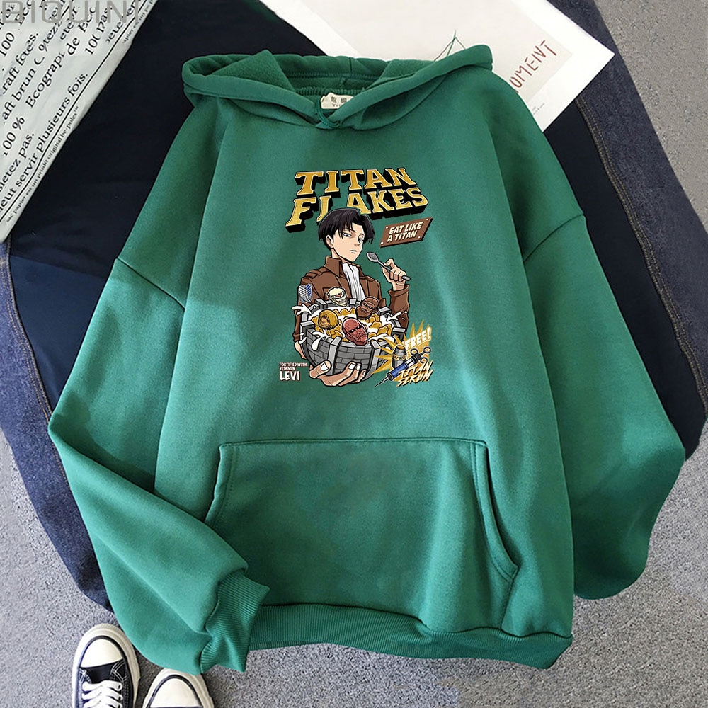 Levi Anime Hoodie Women Kawaii Clothes Harajuku 2021 Autumn Winter Attack on Titan Fi Akes Oversized 4 - Attack On Titan Store