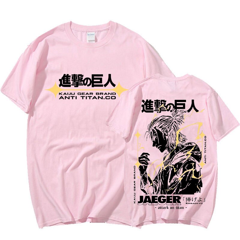 Anime Attack on Titan Double Sided T Shirt Eren Jaeger Manga Graphic Men Women Summer T - Attack On Titan Store