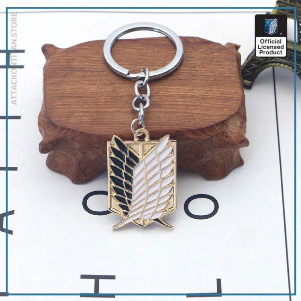 Attack On Titan Keychain Shingeki No Kyojin Anime Cosplay Wings of Liberty Key Chain Rings For 2 - Attack On Titan Store