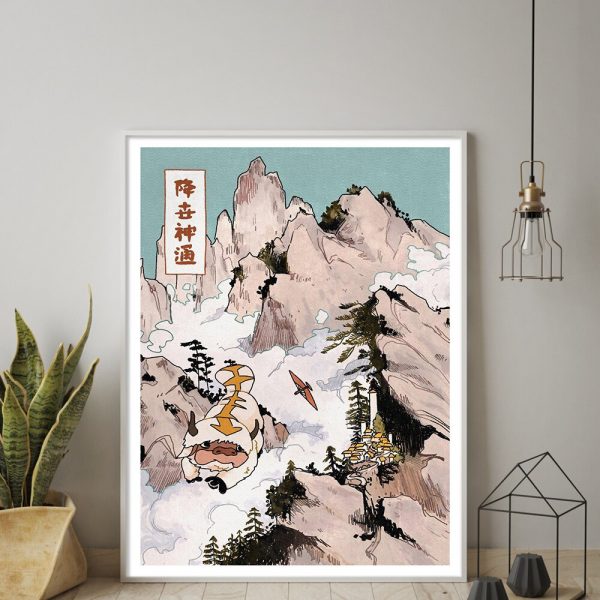 The Last Airbender Poster Japan Portrait Canvas Painting Mural Japanese Retro Picture Vintage Wall Bedroom Home 2 - Avatar The Last Airbender Merch