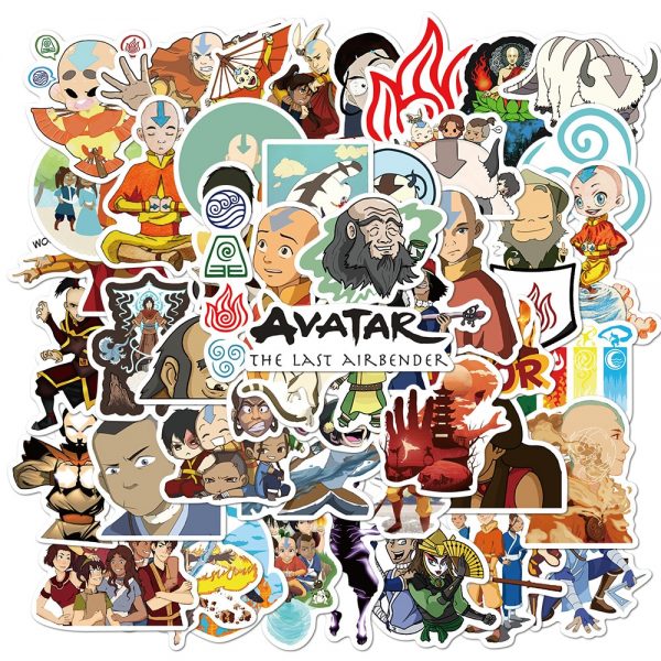 10 30 50PCS Anime Avatar The Last Airbender Waterproof Stickers DIY Skateboard Guitar Laptop Cool Cartoon - Avatar The Last Airbender Merch