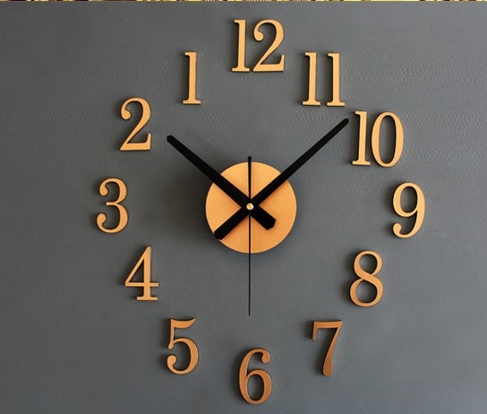 digital decorative Reverse clock DIY wall stickers clockwise watches creative cute when reversing 3 - Backwards Clock