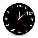 Minimalist Black Backwards Wall Clock Runs Counterclockwise And Reverse Modern Design Home Decor Decorative Reverse Wall - Backwards Clock