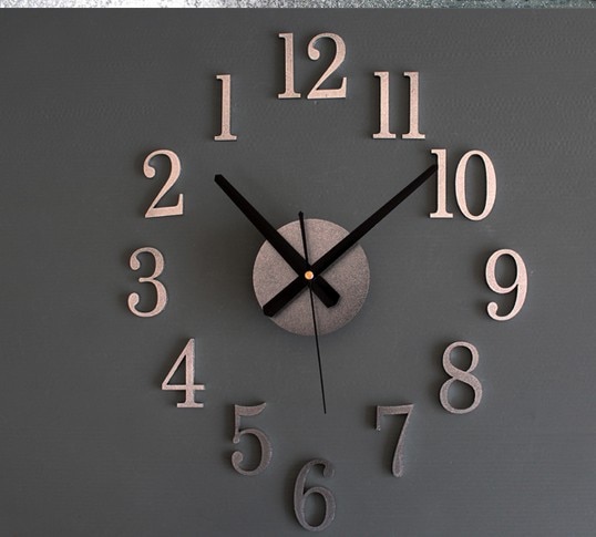 digital decorative Reverse clock DIY wall stickers clockwise watches creative cute when reversing 2 - Backwards Clock