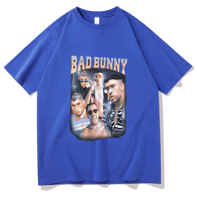 Unisex T Shirts Men Women Fashion Trend Tshirt Hip Hop Rapper Bad Bunny Pattern Print T 1.jpg 640x640 1 - Bad Bunny Store