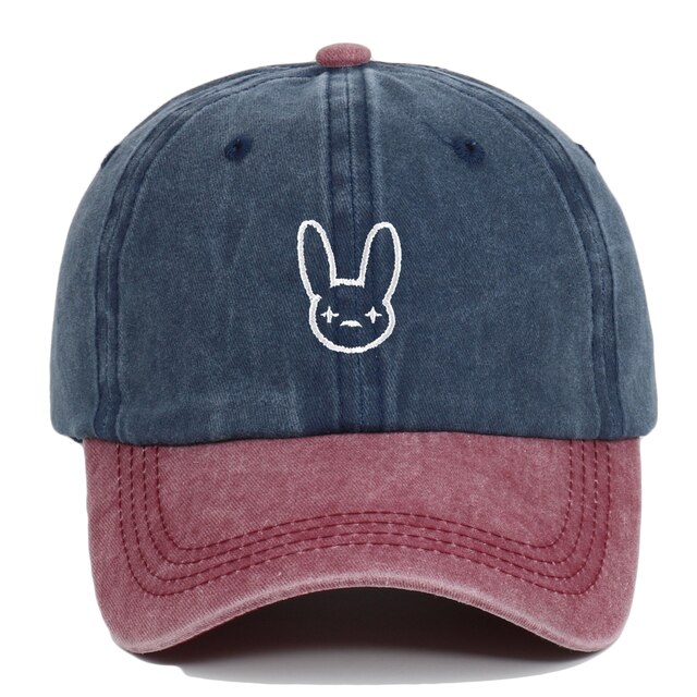 Hot Sale Bad Bunny Baseball Cap Embroidered Cotton Adjustable Hat