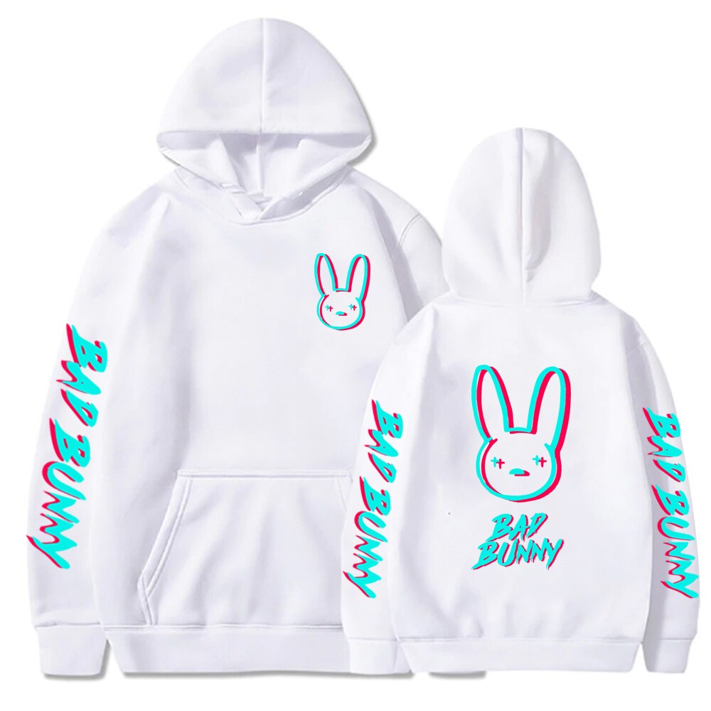 2022 Hot Fashion Men Hoodie Bad Bunny Long Sleeve Hip Hop Pullover Sweatshirt Top 2 - Bad Bunny Store