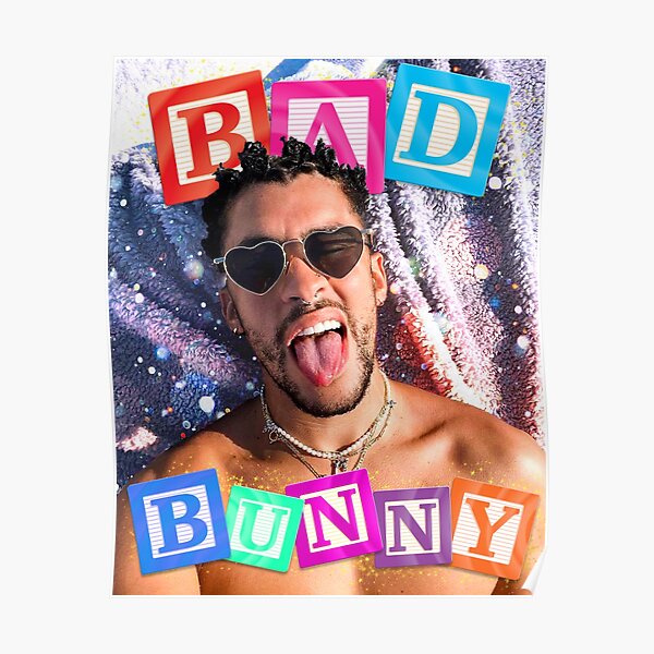 Bad Bunny Beach Glow  Poster RB3107 product Offical Bad Bunny Merch