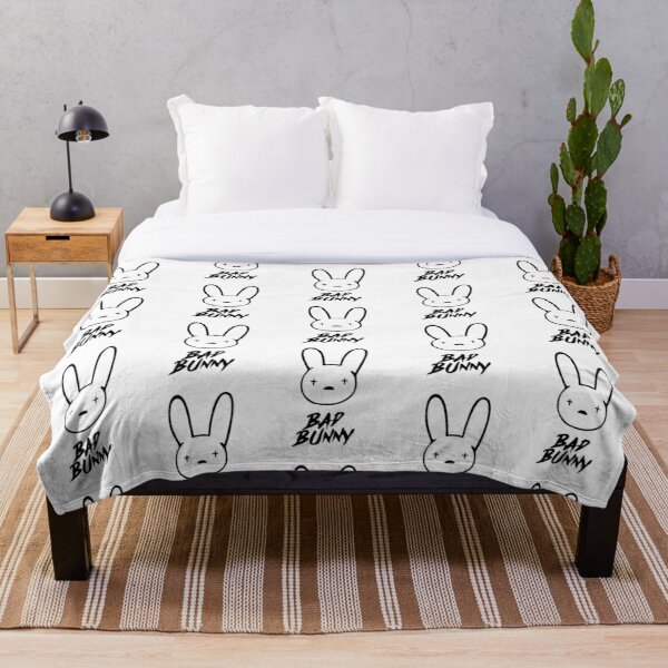 Bad Bunny Logo Throw Blanket RB3107 product Offical Bad Bunny Merch