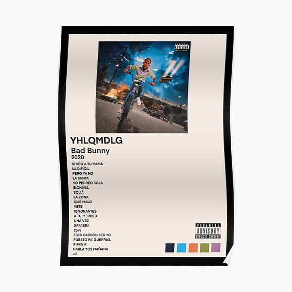 BAD BUNNY YHLQMDLG Poster RB3107 product Offical Bad Bunny Merch
