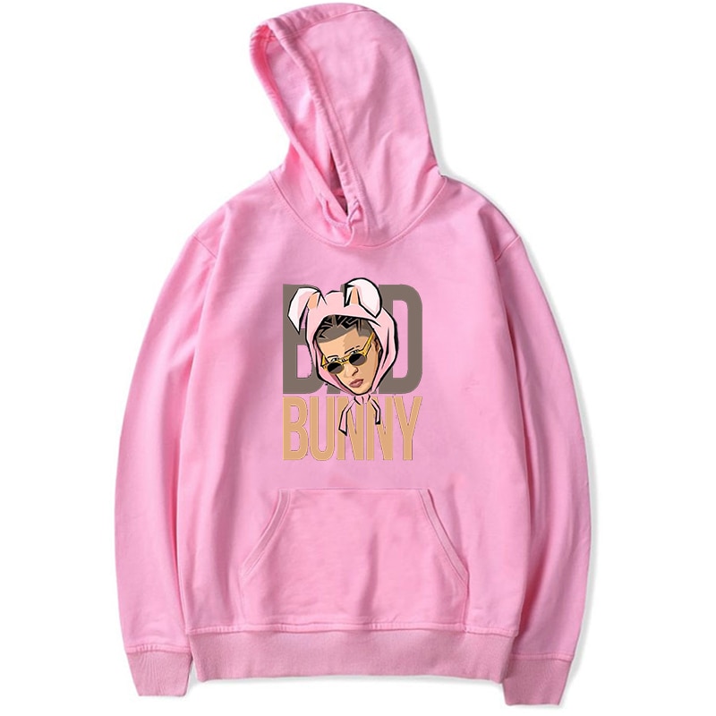 bad bunny face printed hoodie bbm0108 3005 - Bad Bunny Store