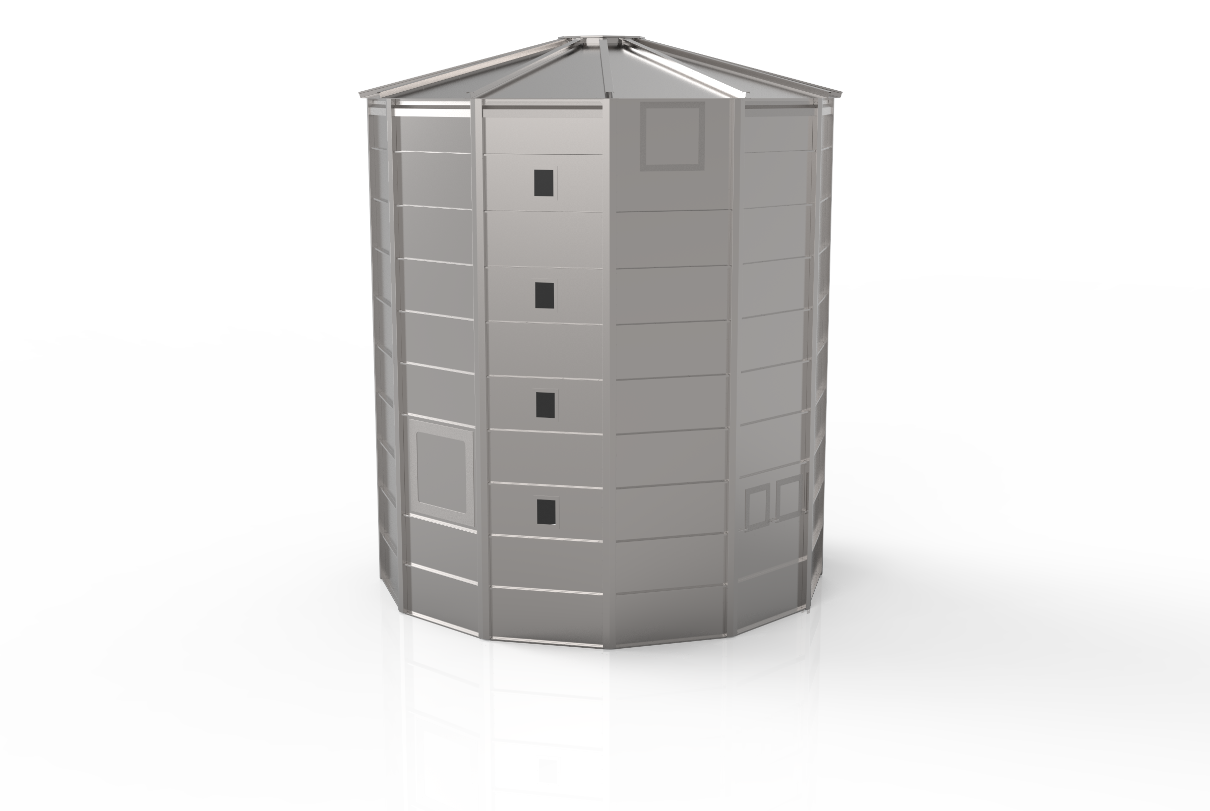 Cylindrical wood chip / pellet silos 40m3 160m3 capacity Biomass