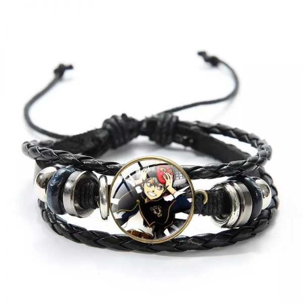 Japan Anime Black Clover Leather Bracelet Asta Yuno Noell Silva Yami Sukehiro Magna Swing Figure Bangle Jewelry Gift For fans
