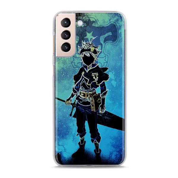 Clear Case for Samsung Galaxy S20 S21 Ultra S10e S10 Lite S8 S9 Plus S10 S20 S21 5G Hard Phone Cover Black Clover Anime Asta