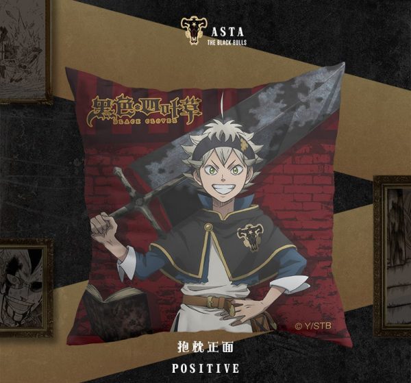 Stuffed Anime Black Clover Pillow Cotton Toys For Children Birthday Gift Cartoon Asta Yuno Sofa Cushion Square Pillows Plush Toy