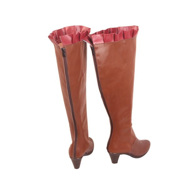 Black Clover Mimosa Vermillion Cosplay Boots Brown Shoes Mimosa High Heel Shoes Custom Made 4 - Black Clover Merch Store