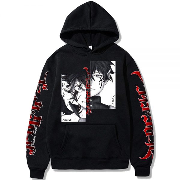 Cool Hoodie Sweatshirt Japanese Anime Harajuku Asta Graphic Hoodie Black Clover Print Clothes Hoodies Tops Clothes - Black Clover Merch Store