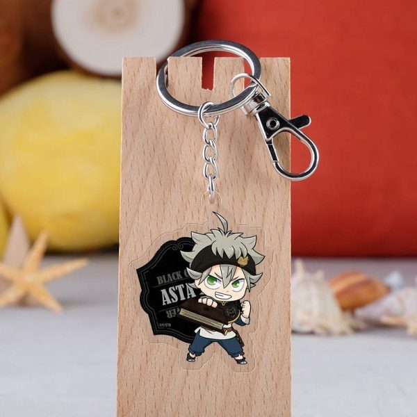 10 pcs lot Anime Black Clover Acrylic Keychain Toy Figure Asta Bag Pendant Double sided Key 1 - Black Clover Merch Store