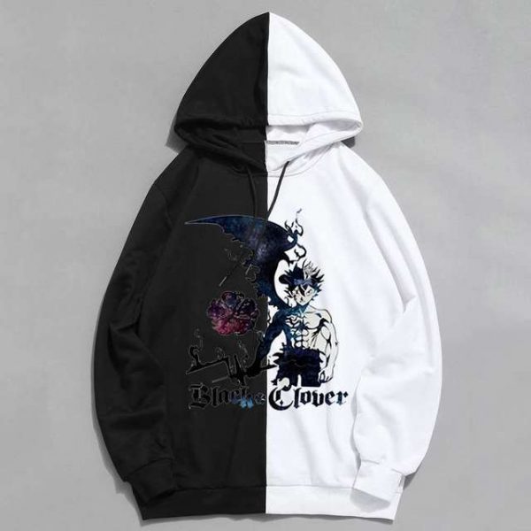 Men s Japanese Anime Black Clover Hoodies Hipster Hip Hop Pullover Patchwork Hoodie Casual Tops Black 640x640 3 - Black Clover Merch Store