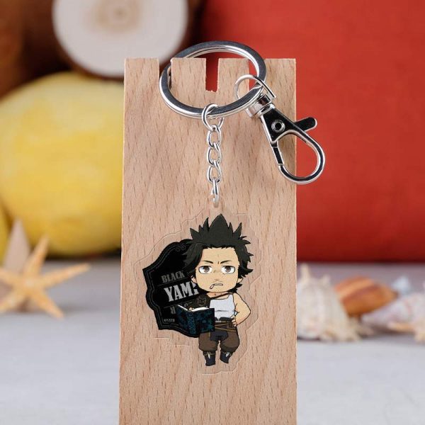 10 pcs lot Anime Black Clover Acrylic Keychain Toy Figure Asta Bag Pendant Double sided Key 3 - Black Clover Merch Store