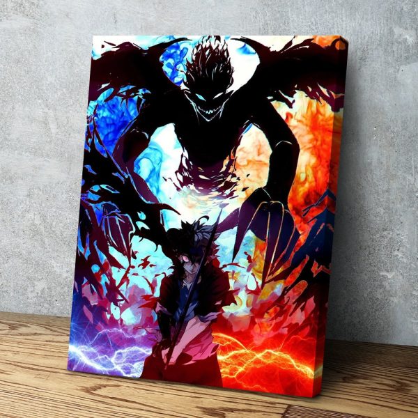 Modern HD Printed Home Decor Modular Canvas Poster Pictures Blood Red Devil Asta Black Clover Anime 1 - Black Clover Merch Store