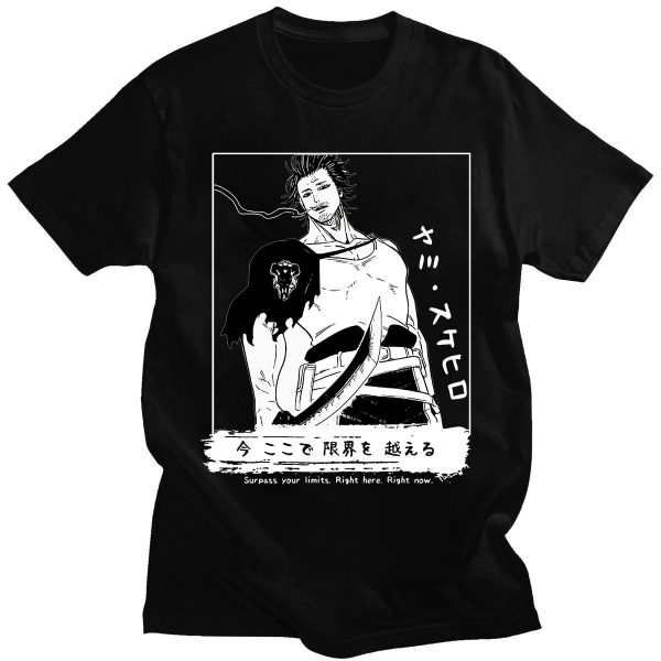Yami Sukehiro Funny Anime Black Clover T Shirt for Men O neck Short Sleeve Japanese Manga - Black Clover Merch Store