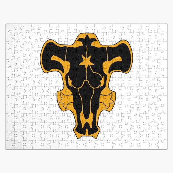 Black bulls logo Jigsaw Puzzle RB2704product Offical Black Clover Merch