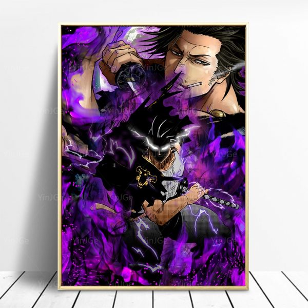 Home Decoration Black Clover Paintings Wall Art Canvas Modular Picture HD Japanese Cartoon Figure Print Posters - Black Clover Merch Store