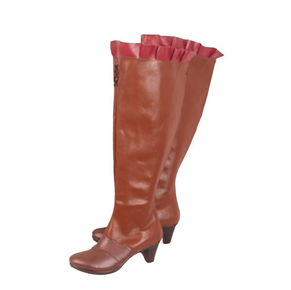 Black Clover Mimosa Vermillion Cosplay Boots Brown Shoes Mimosa High Heel Shoes Custom Made 2 - Black Clover Merch Store
