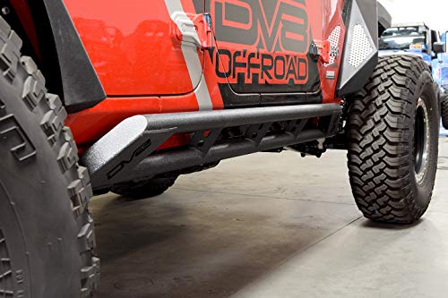 DV8 Offroad Tubular Rock Sliders with Plated End Caps