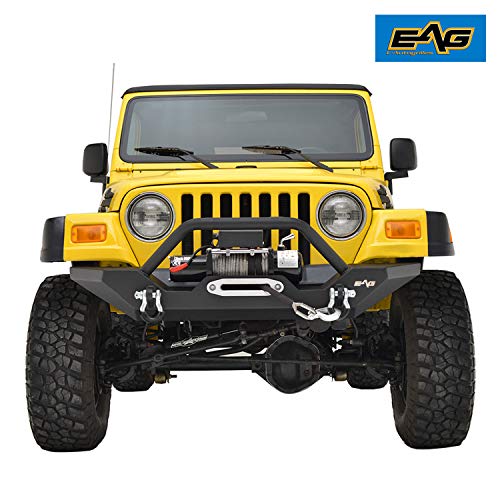 EAG Steel Front Bumper with Winch Plate for Wrangler YJ