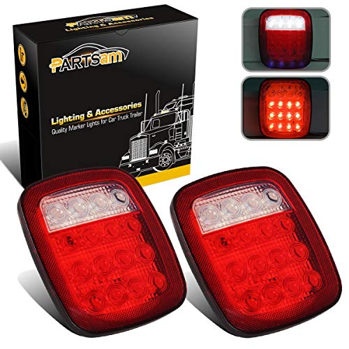 Jeep YJ LED Tail Lights with Brake Turn and Reverse Lights