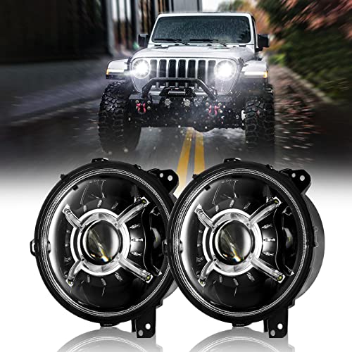 Auxbeam 9" Round LED Headlights Replacement for Jeep Gladiator