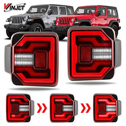 Renegade Series by Winjet Tail Lights Compatible with Wrangler JL