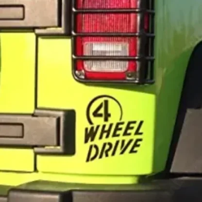 4 Wheel Drive Jeep Decal Sticker