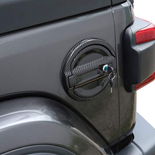 JeCar Carbon Fiber Jeep JK Locking Fuel Filler Cover