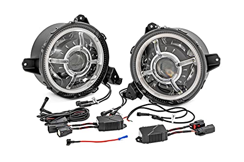 Rough Country 9 inch DRL LED Halo Headlights for Jeep Gladiator