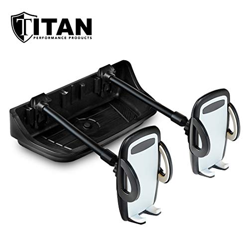 Titan Multi-Purpose Dash Mount for Jeep JK with Two Cell Phone Holders