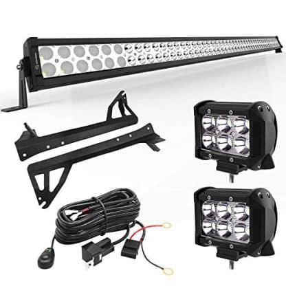 YITAMOTOR 50 inches Combo Light Bar and Light Pods with Wiring Harness & Roof Mounting Brackets