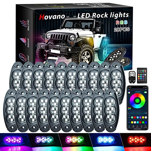 20 Pods Multicolor Jeep Wrangler JL Neon Underglow Music Lighting Kit