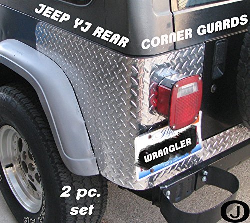 Jeep YJ Wrangler Diamond Plate Rear Body Armor Corner Guards