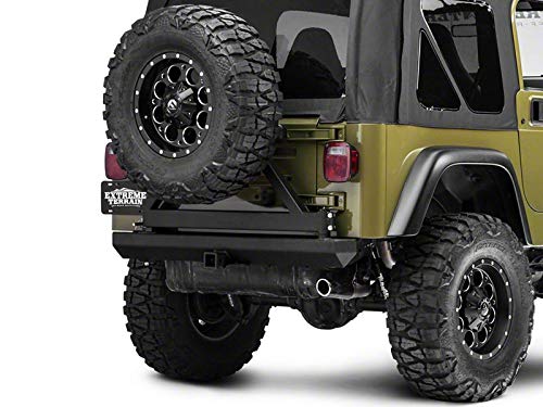 Red Rock 4x4 Rock Crawler Jeep TJ Rear Bumper with Tire Carrier