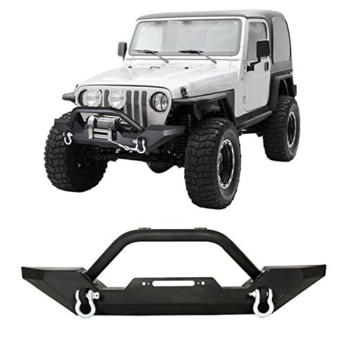 ECOTRIC Jeep Wrangler TJ Front Bumper with Winch Plate and D-Rings