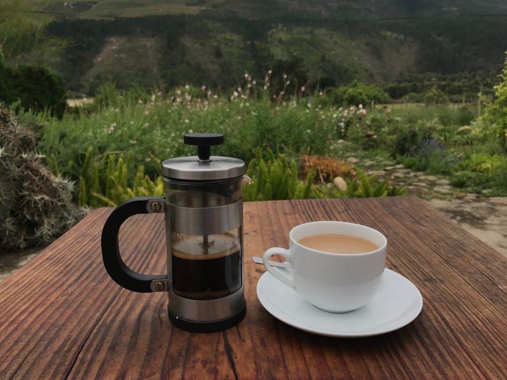 French Press on table