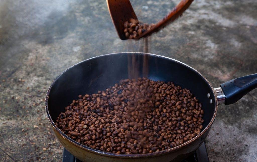 Roasted Coffee in a pan