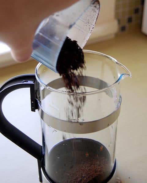 Dumping-Coffee-in-French-Pot
