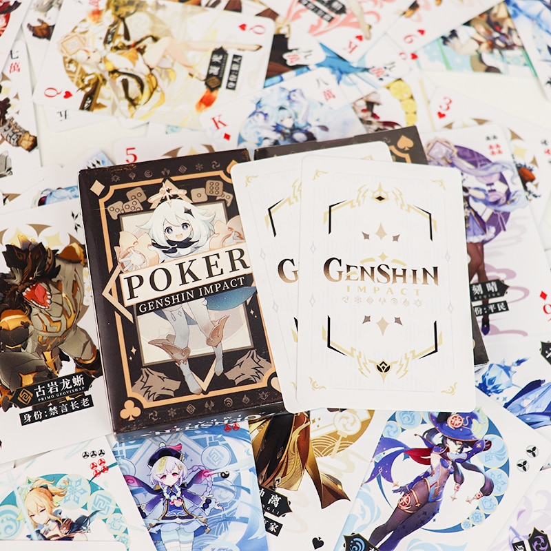Genshin Impact Playing Cards - 54 Pcs/Set Game Genshin Impact Poker Card